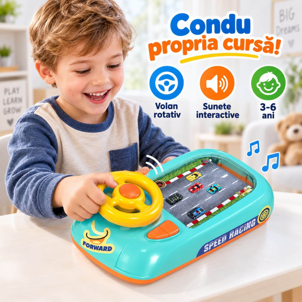 Simulator Curse Masini cu Volan pentru Copii [3]