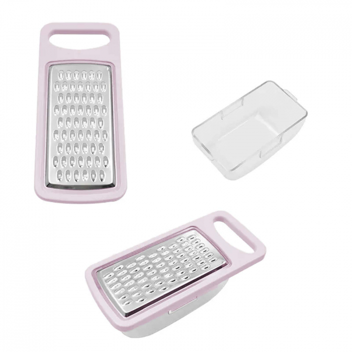 Mini Razatoare cu recipient colectare si lama din inox, Roz [6]