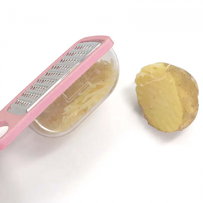 Mini Razatoare cu recipient colectare si lama din inox, Roz [4]