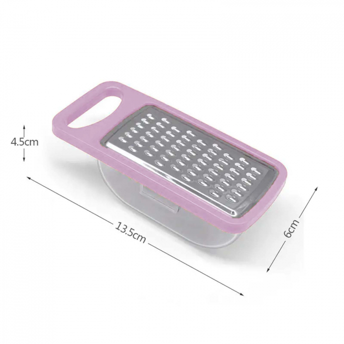 Mini Razatoare cu recipient colectare si lama din inox, Roz [7]