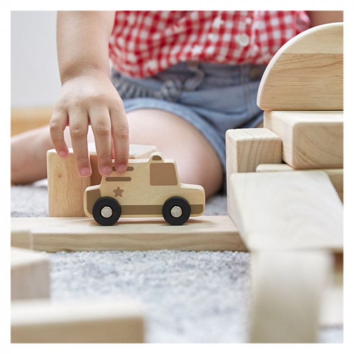 Mini vehicule din lemn, set 10 bucati, Guidecraft, 2-9 ani [4]