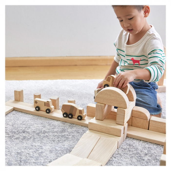 Mini vehicule din lemn, set 10 bucati, Guidecraft, 2-9 ani [2]