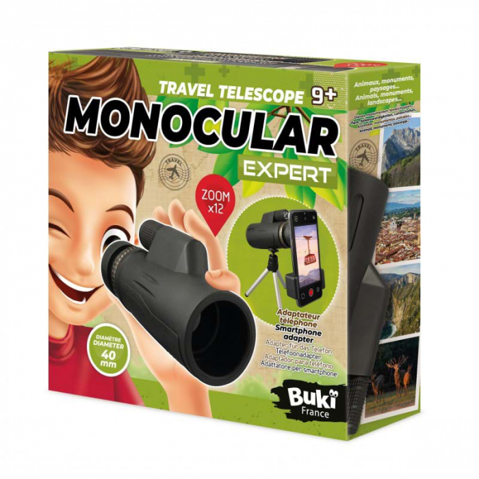 Monocular Expert, 12x, lentila obiectiv 40 mm, Buki France [1]