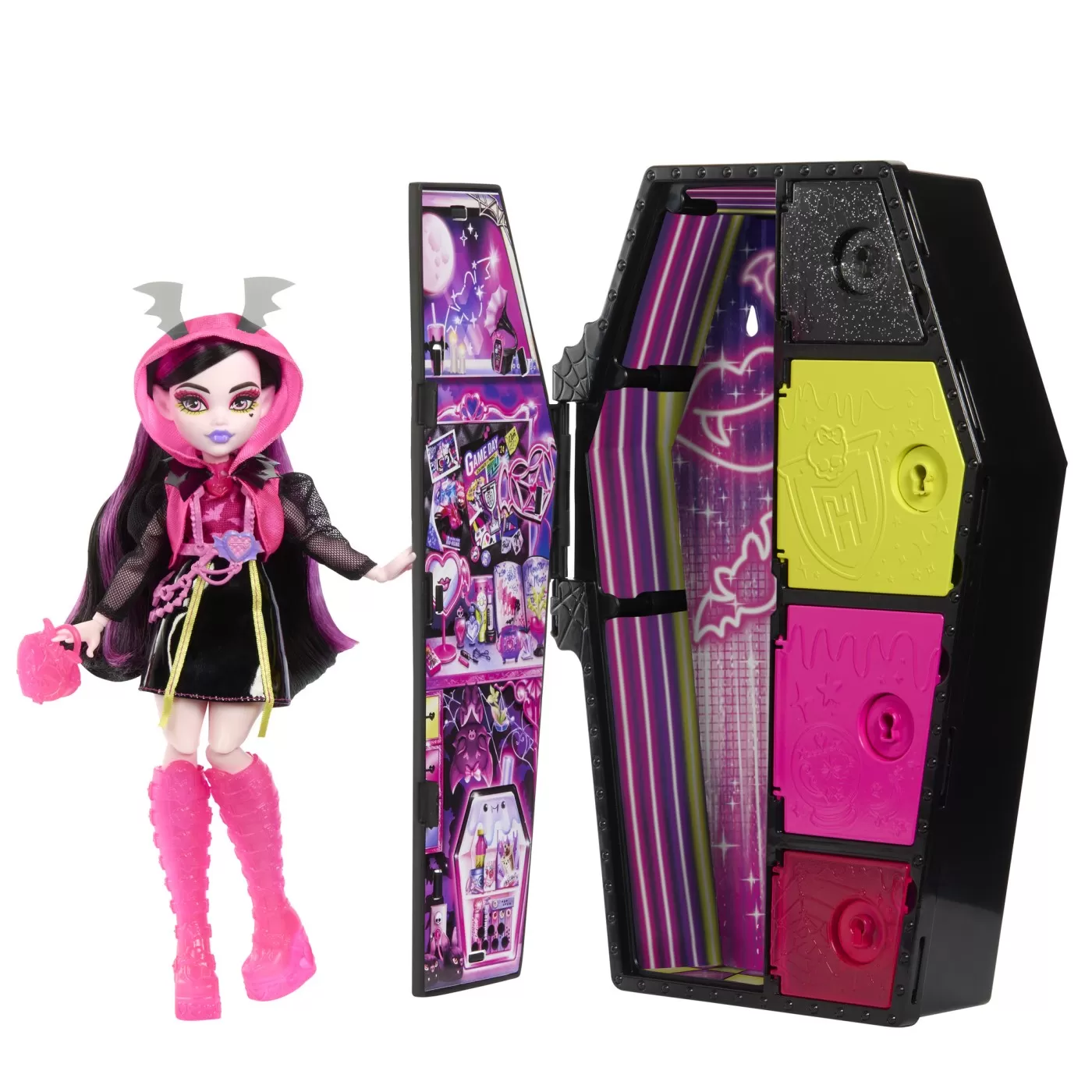 Monster high neon frights papusa draculaura, varsta de la 4 ani la 8 ani [6]