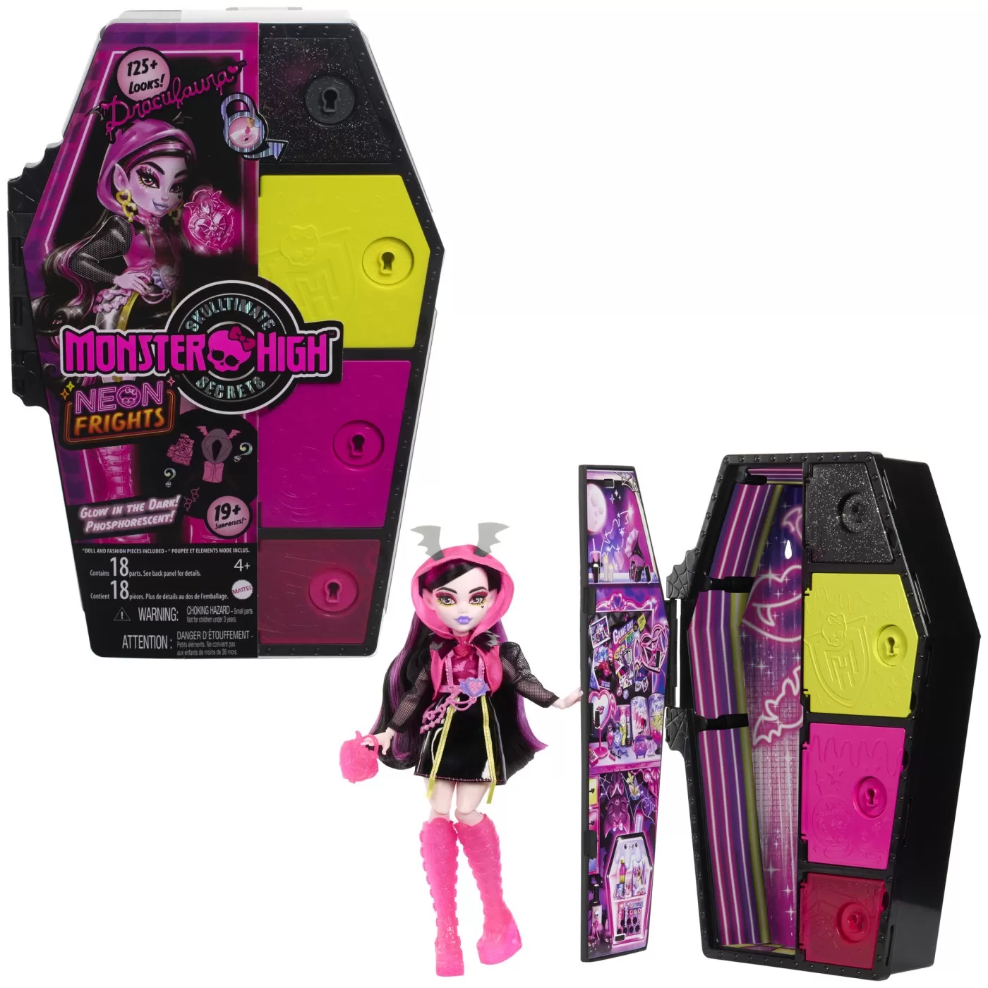 Monster high neon frights papusa draculaura, varsta de la 4 ani la 8 ani [7]