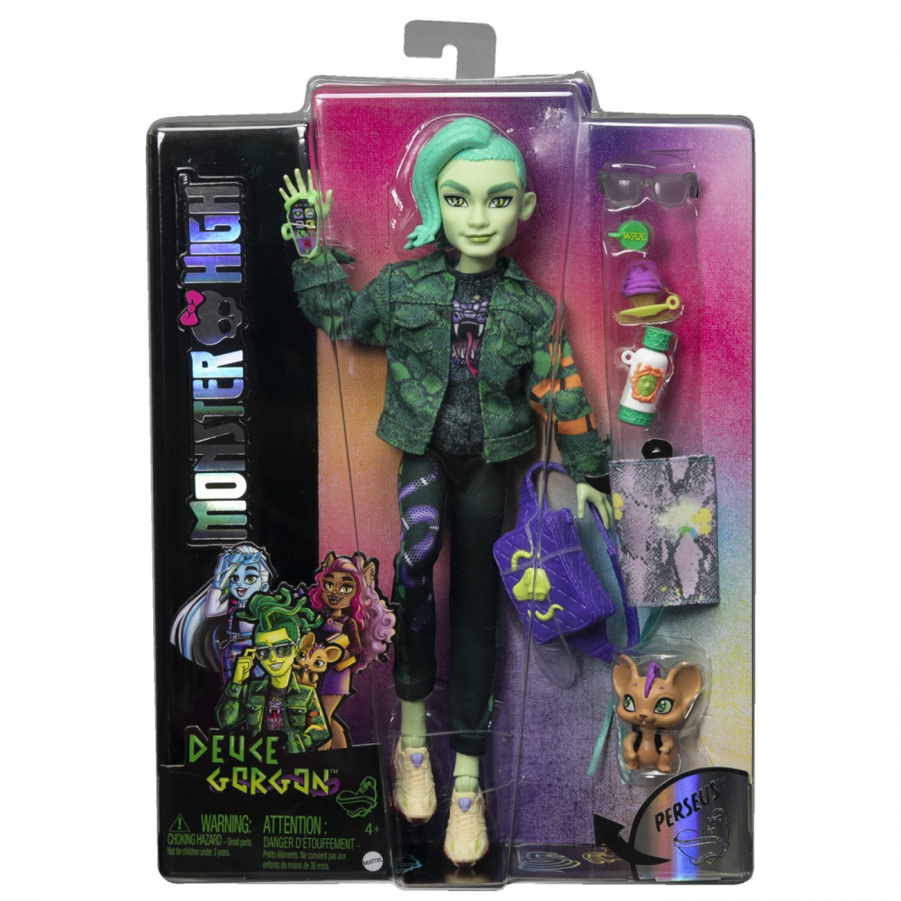 Monster high papusa deuce gordon cu animalut si accesorii, varsta de la 4 ani la 8 ani [1]