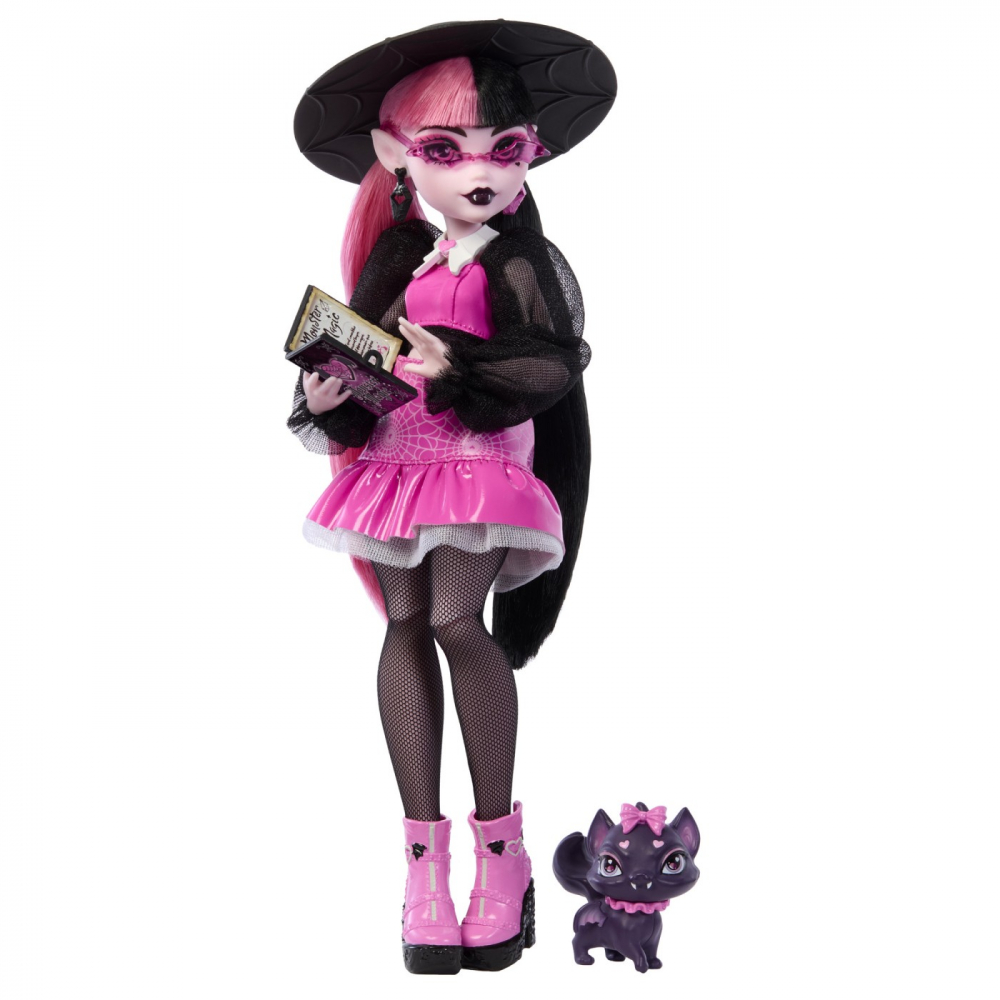 Monster high papusa draculaura si animalutul count fabulous, varsta de la 4 ani la 8 ani [8]