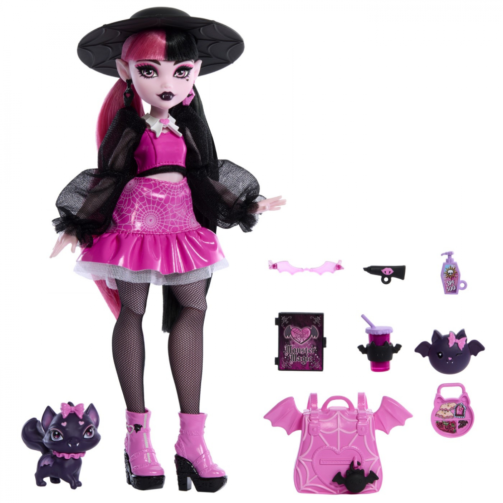 Monster high papusa draculaura si animalutul count fabulous, varsta de la 4 ani la 8 ani [2]