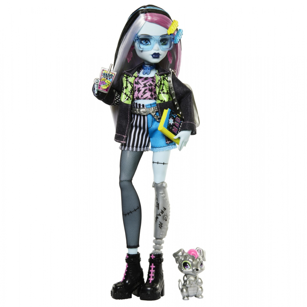 Monster high papusa frankie stein si animalut watzie, varsta de la 4 ani la 8 ani [4]