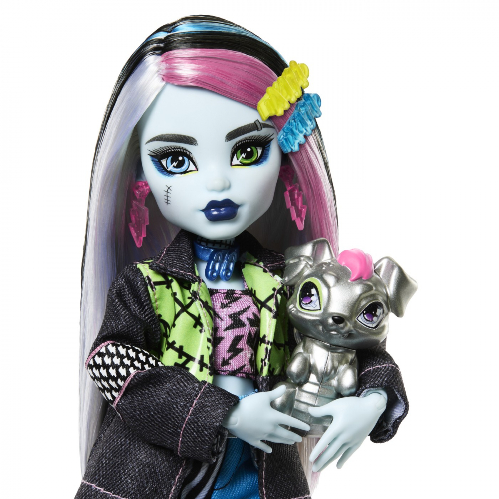 Monster high papusa frankie stein si animalut watzie, varsta de la 4 ani la 8 ani [5]