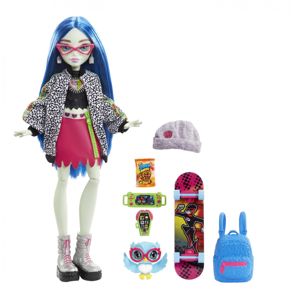 Monster high papusa ghoulia yelps cu animalut si accesorii, varsta de la 4 ani la 8 ani [2]