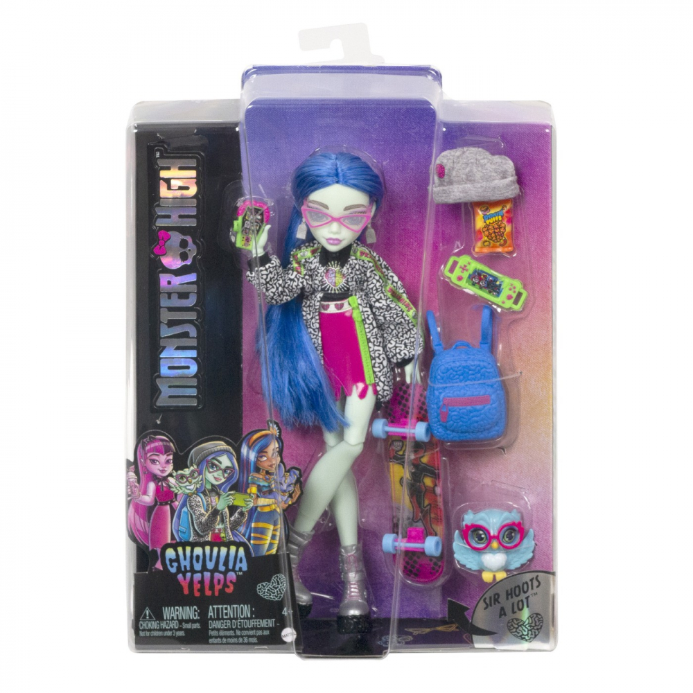 Monster high papusa ghoulia yelps cu animalut si accesorii, varsta de la 4 ani la 8 ani [1]