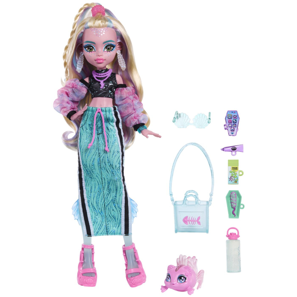 Monster high papusa lagoona blue cu accesorii copii varsta 4 ani - 10 ani [4]
