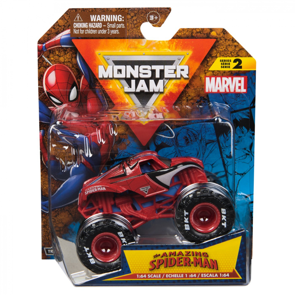 Monster jam marvel camion gigant amazing spider man scara 1 la 64, varsta de la 3 ani la 12 ani [1]