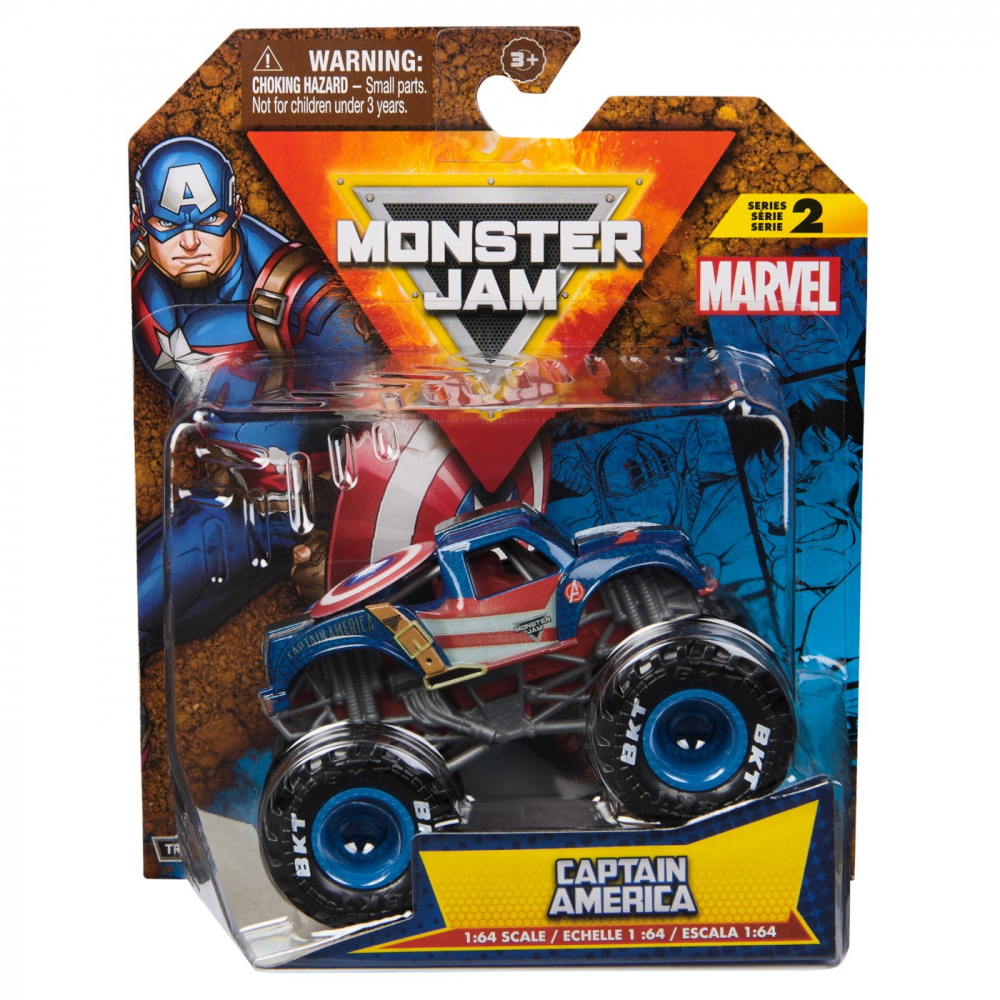 Monster jam marvel camion gigant captain america scara 1 la 64, varsta de la 3 ani la 12 ani [1]