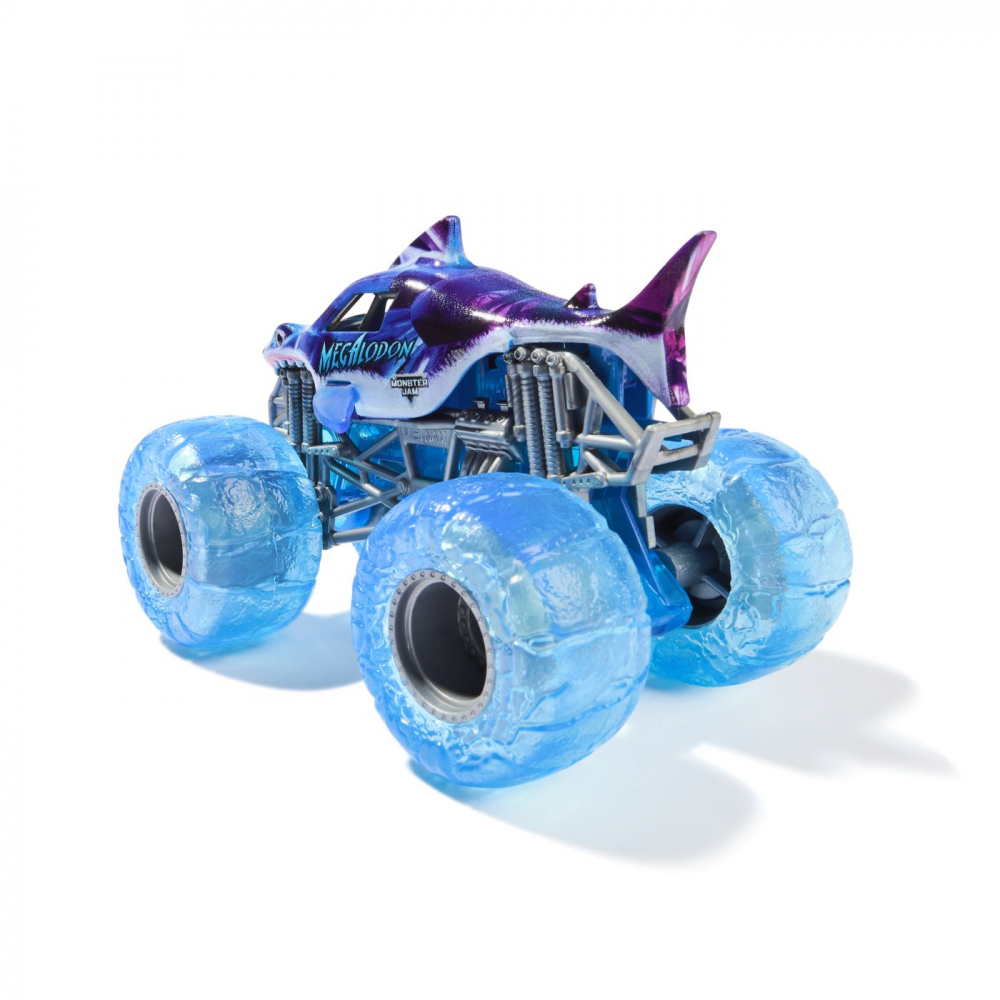 Monster jam masinuta metalica megalodon mov scara 1 la 64, varsta de la 3 ani la +15 ani [3]