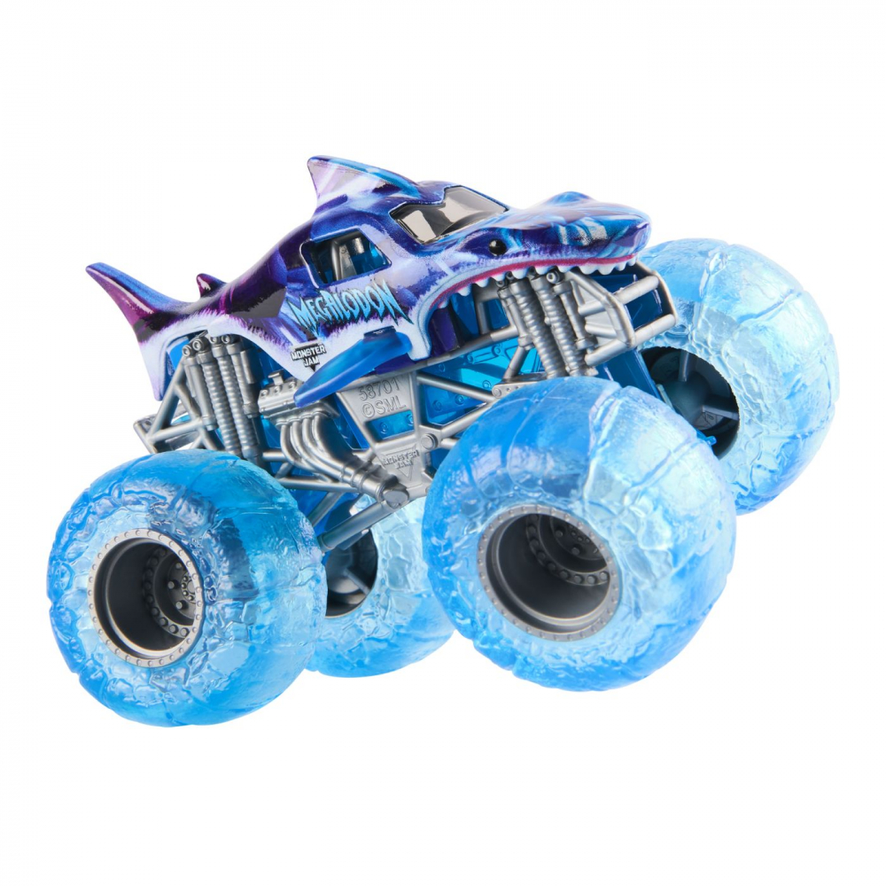 Monster jam masinuta metalica megalodon mov scara 1 la 64, varsta de la 3 ani la +15 ani [5]