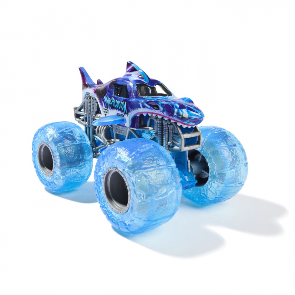 Monster jam masinuta metalica megalodon mov scara 1 la 64, varsta de la 3 ani la +15 ani [2]