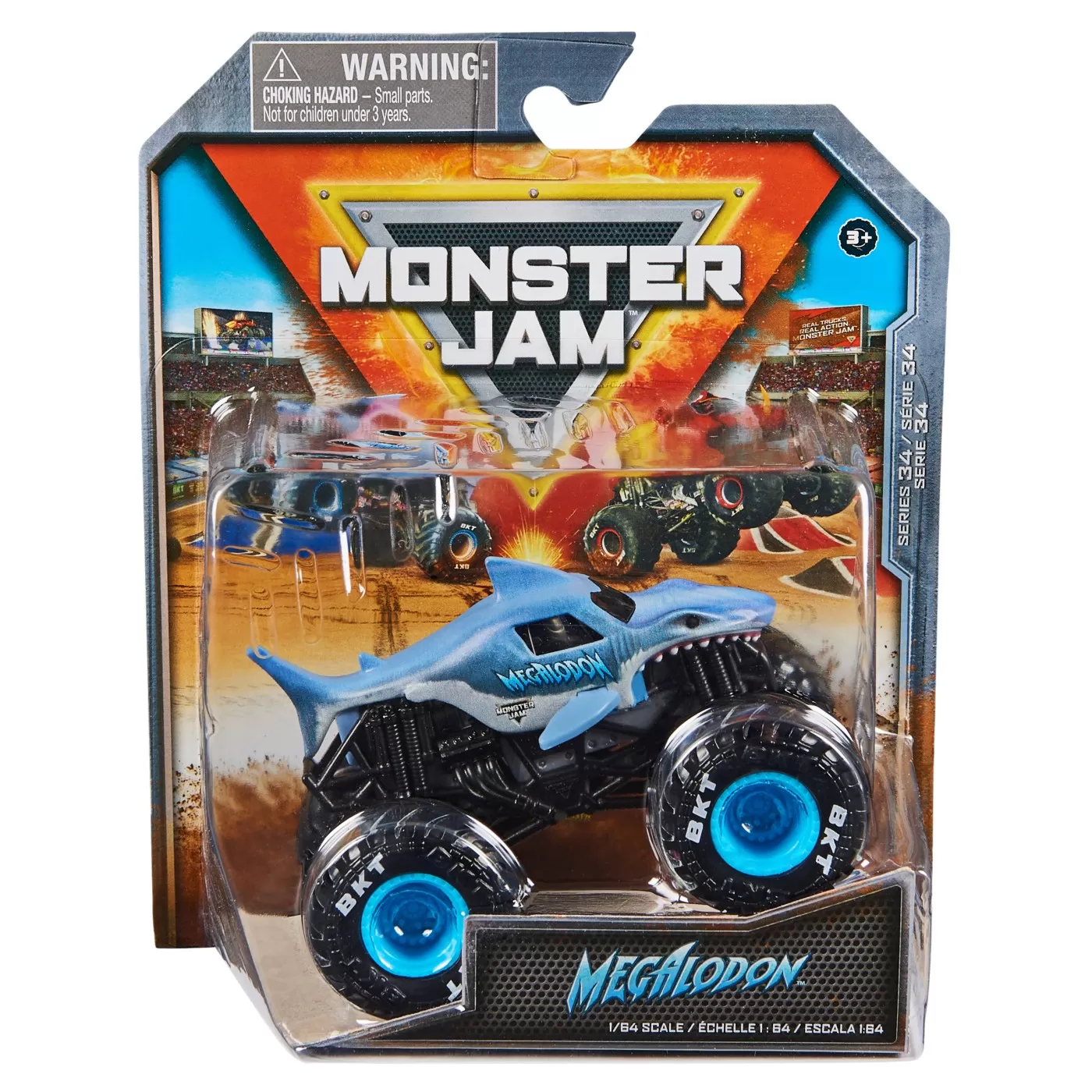 Monster jam masinuta metalica megalodon scara 1 la 64, varsta de la 3 ani la +15 ani [1]