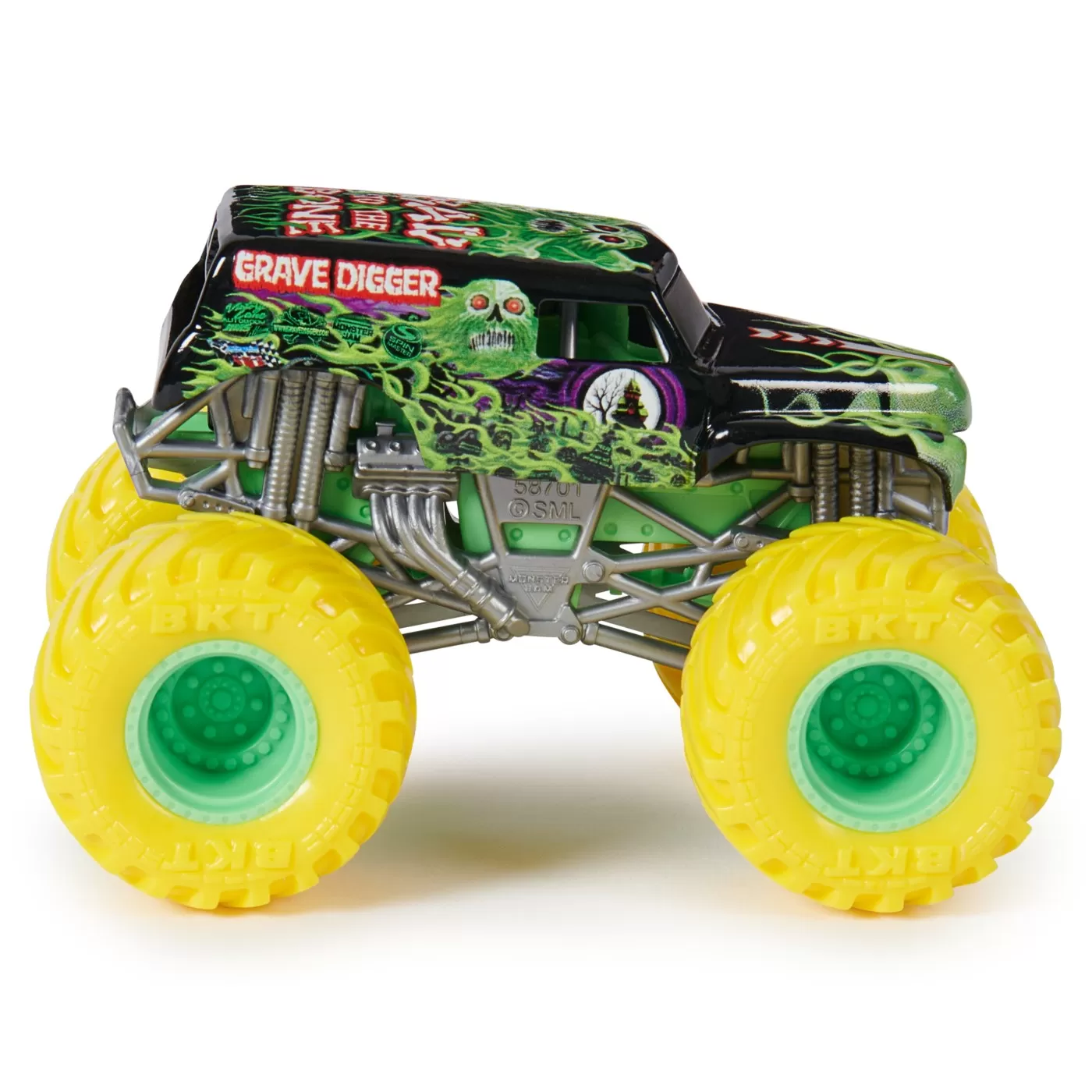 Monster jam set 2 masinute metalice grave digger si max-d scara 1:64, varsta de la 3 ani la 7 ani [3]