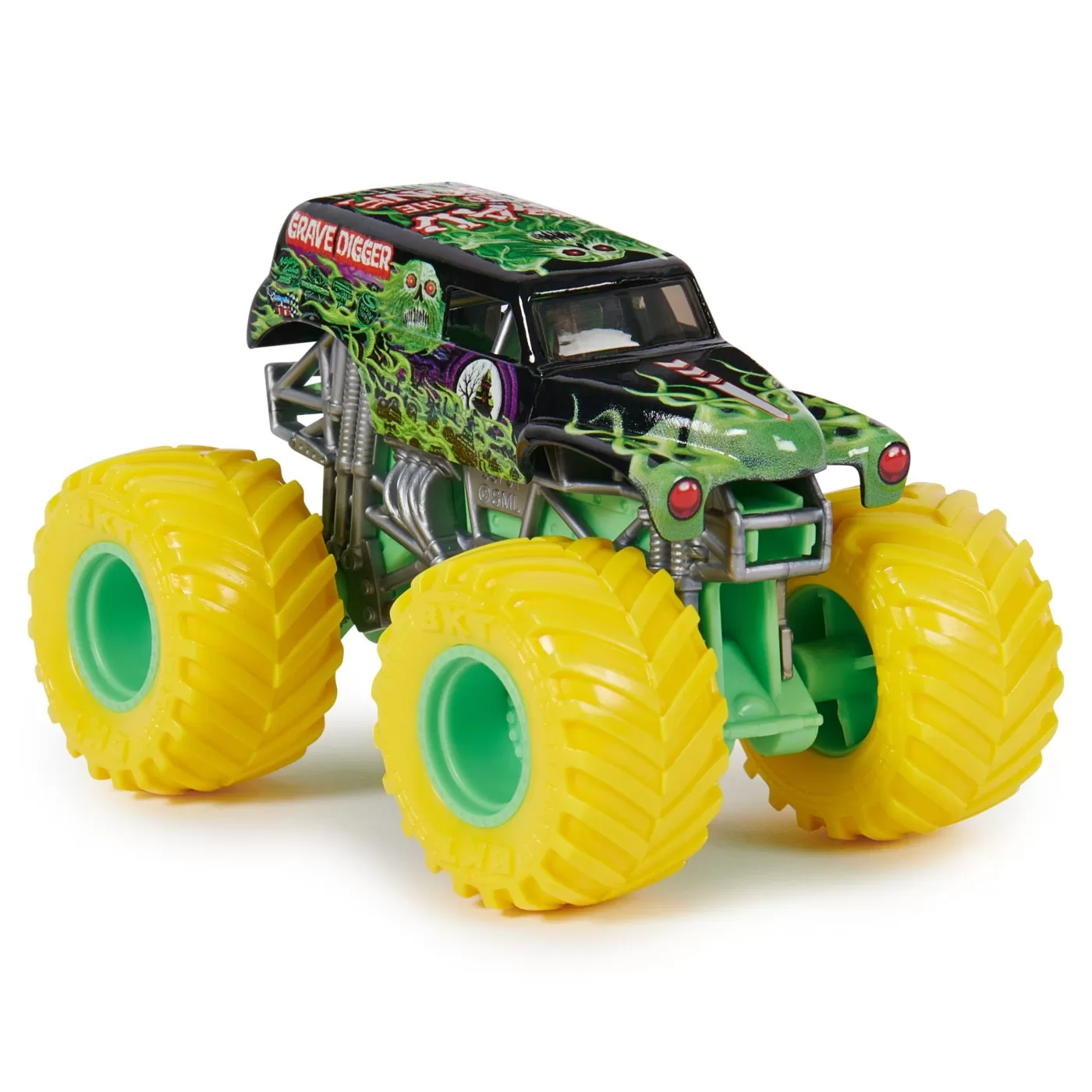 Monster jam set 2 masinute metalice grave digger si max-d scara 1:64, varsta de la 3 ani la 7 ani [5]