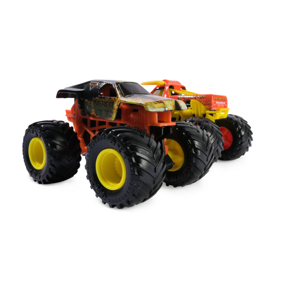 Monster jam set 2 masinute metalice max d xx si el toro loco scara 1 la 64 copii cu varsta peste 3 ani [2]