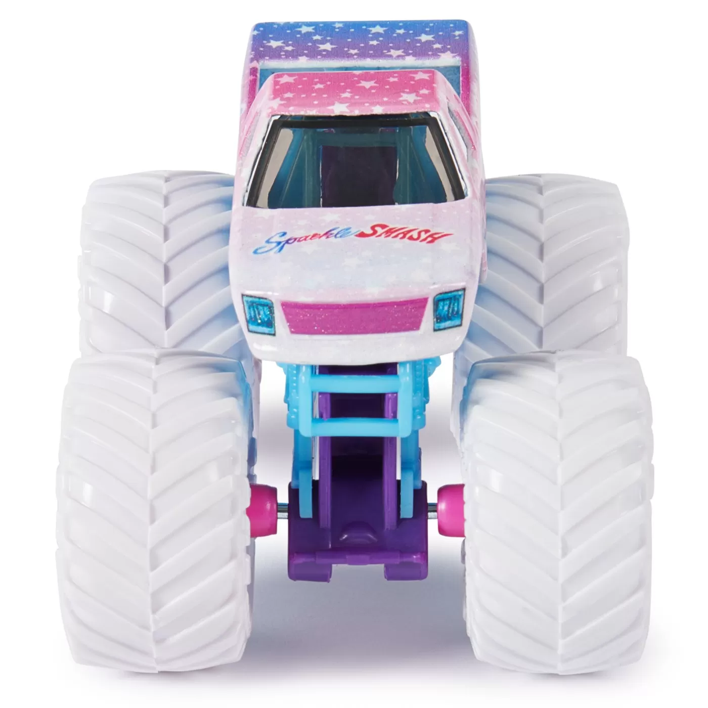 Monster jam set 2 masinute metalice sparkle smash scara 1:64, varsta de la 3 ani la 7 ani [7]