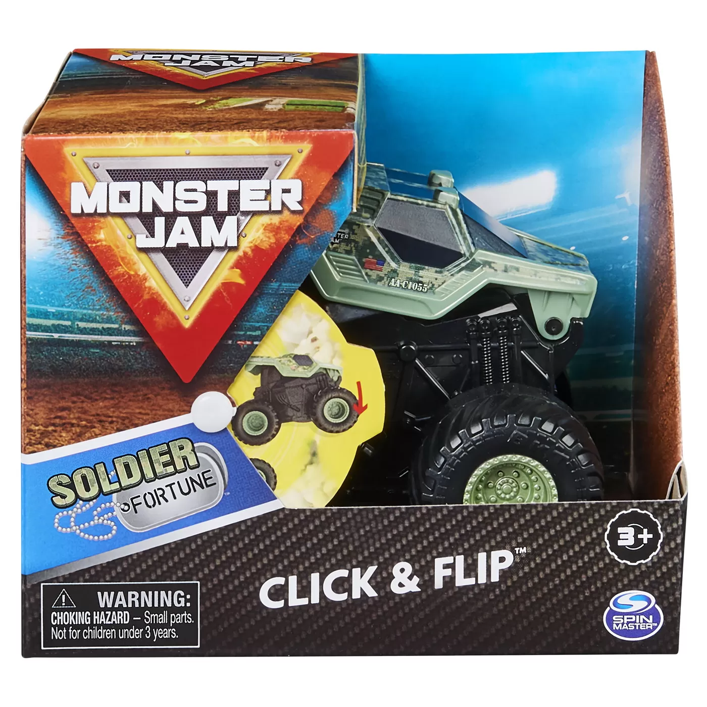 Monster jam soldier fortune seria click flip scara 1 la 43, varsta de la 3 ani la 10 ani [1]
