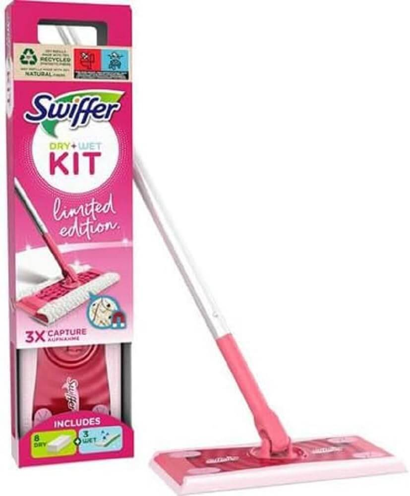 Set mop plat Swiffer Dry + Wet cu 11 rezerve - curatare umeda si uscata [1]