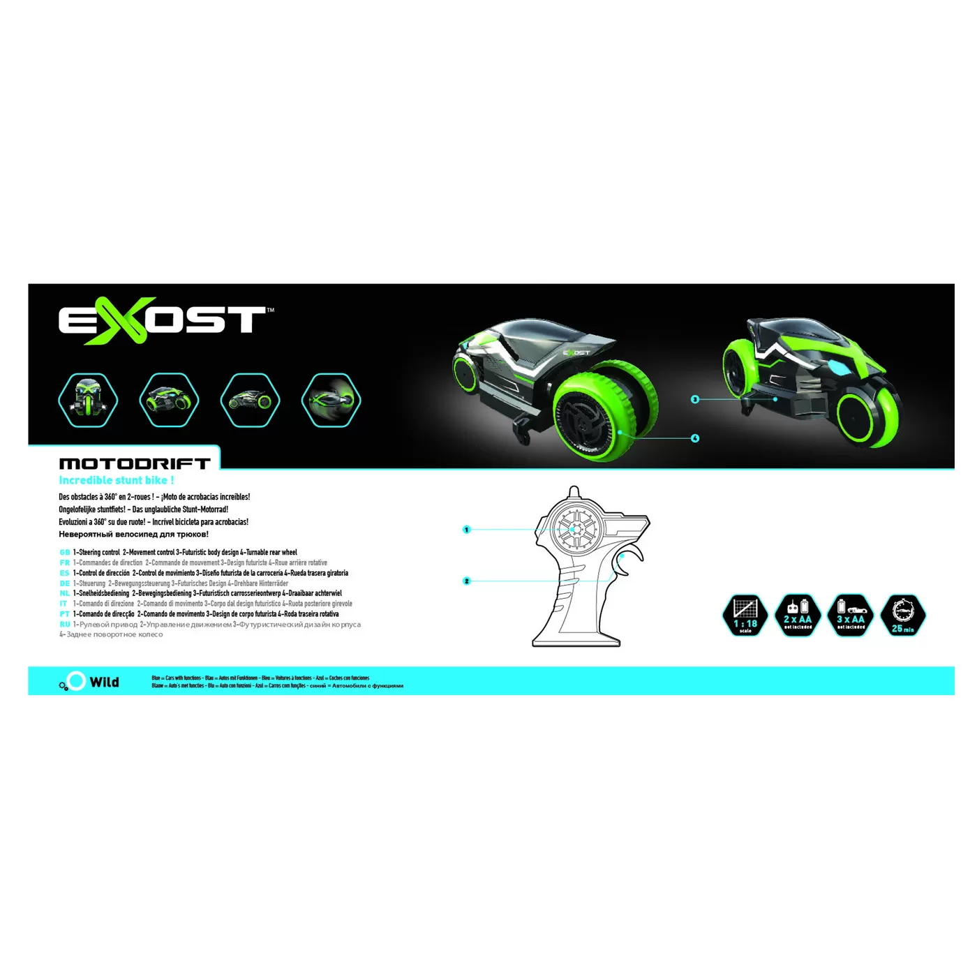 Motocicleta Drift cu radiocomanda Exost, varsta de la 5 ani la 12 ani [5]
