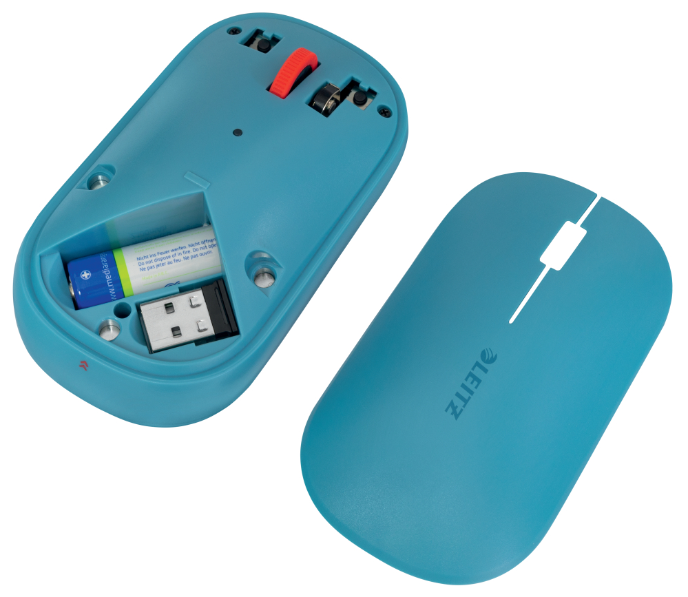 Mouse optic conexiune duala albastru celest cosy leitz [5]