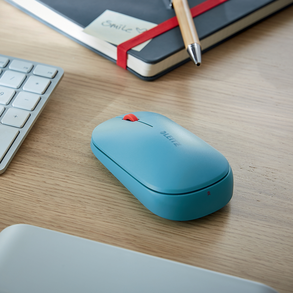 Mouse optic conexiune duala albastru celest cosy leitz [3]