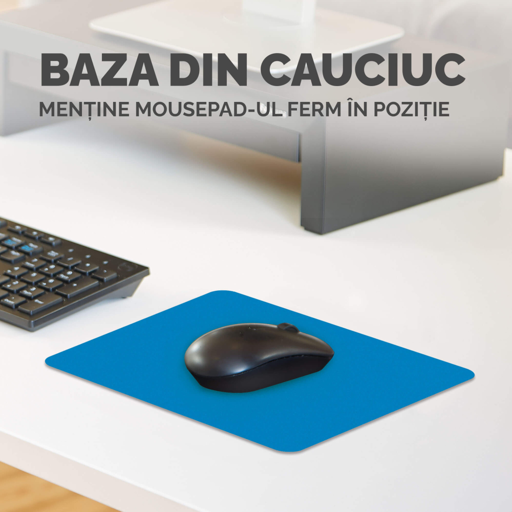 Mouse pad din poliester albastru fellowes [3]