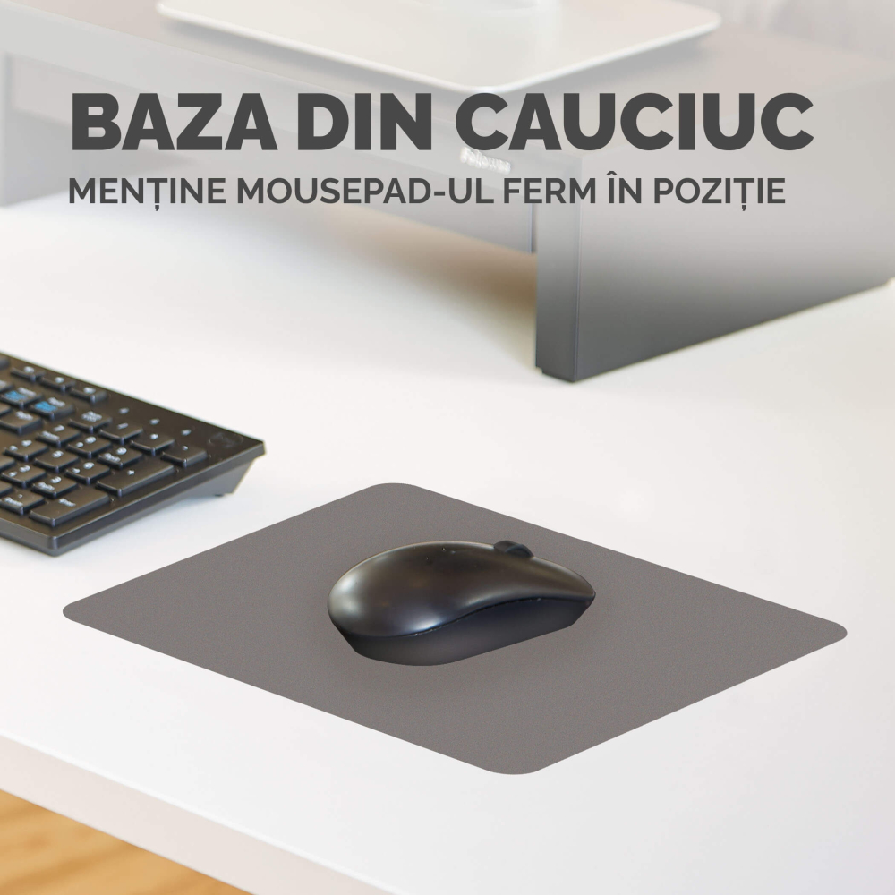 Mouse pad din poliester gri fellowes [3]