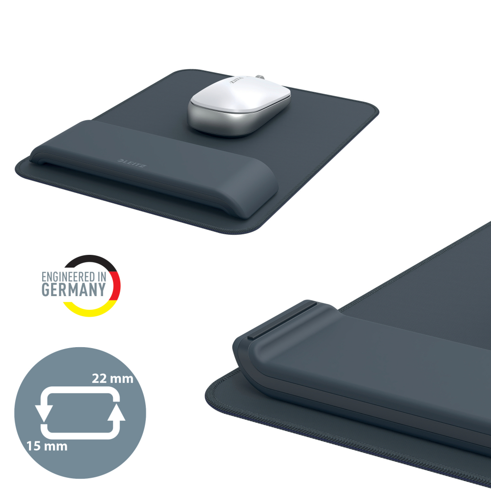 Mouse pad si suport incheieturi gri carbune ergo leitz [3]