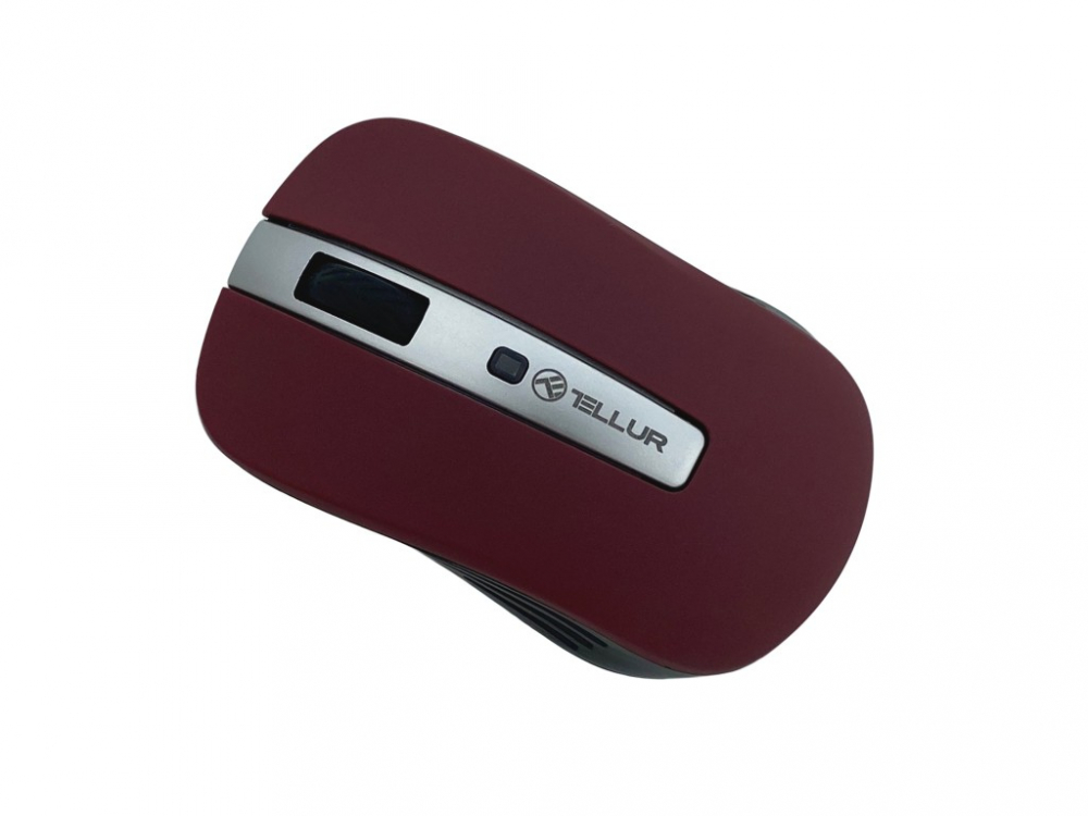 Mouse wireless Tellur Basic, LED, Roșu închis [3]