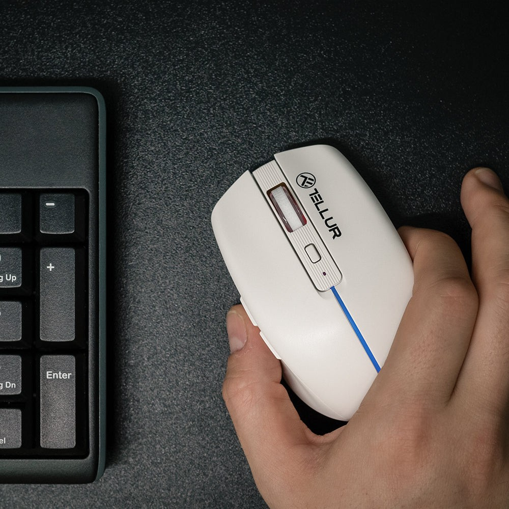 Mouse wireless Tellur, Silent Click, Alb [6]