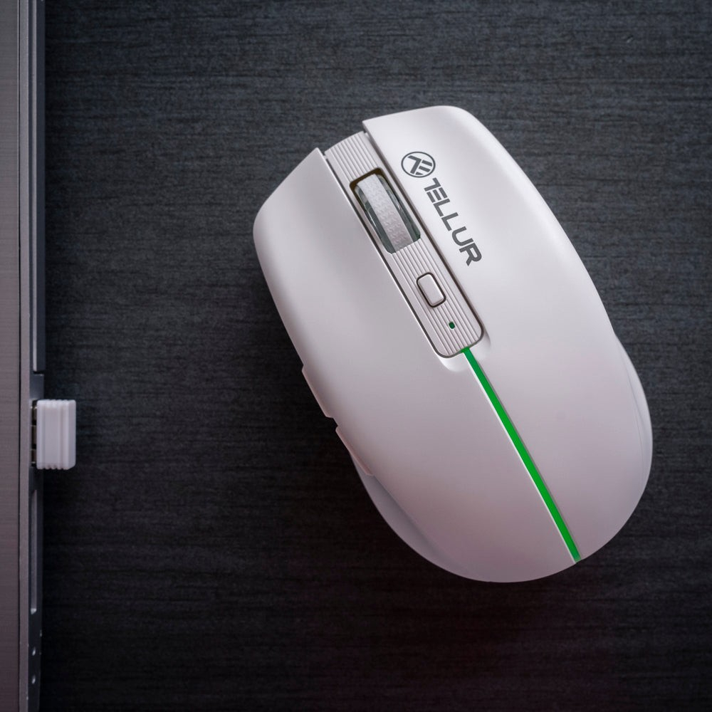 Mouse wireless Tellur, Silent Click, Alb [10]