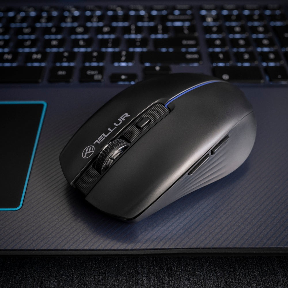 Mouse wireless Tellur, Silent Click, Negru [4]