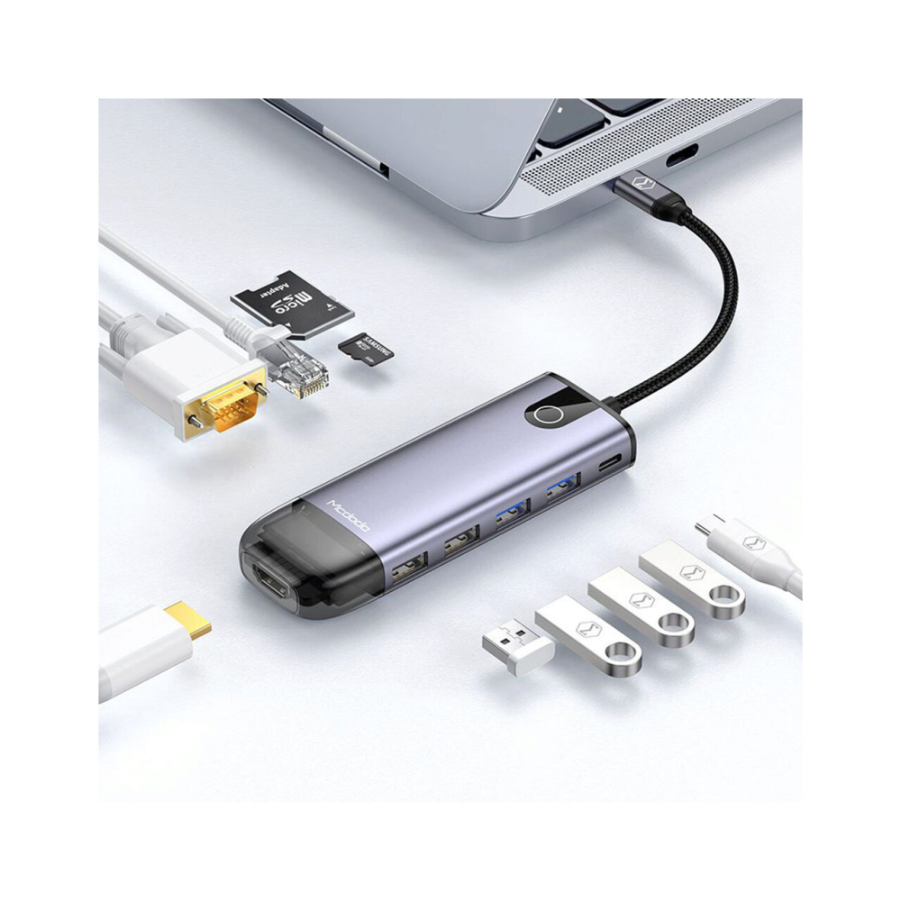 Multihub Type-C Mcdodo 10 in 1 Grey [1]