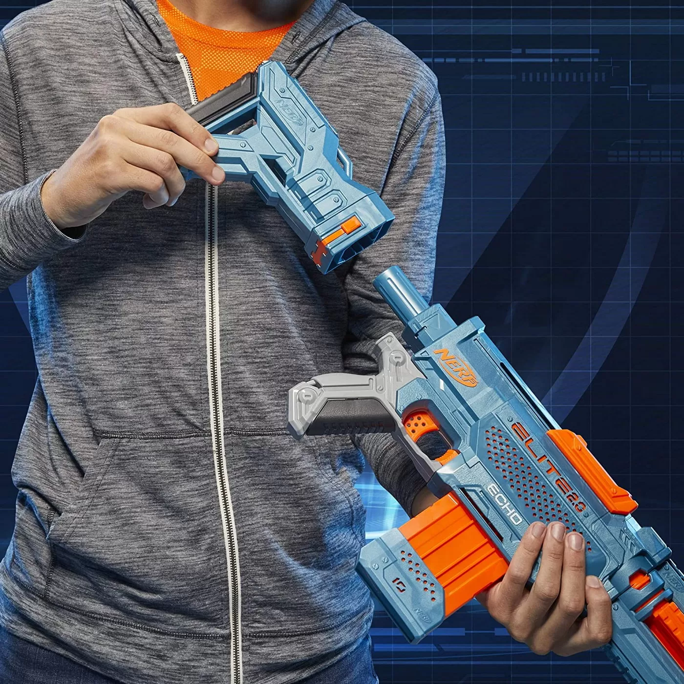 Nerf blaster 2.0 elite echo cs-10, varsta de la 8 ani la +15 ani [9]