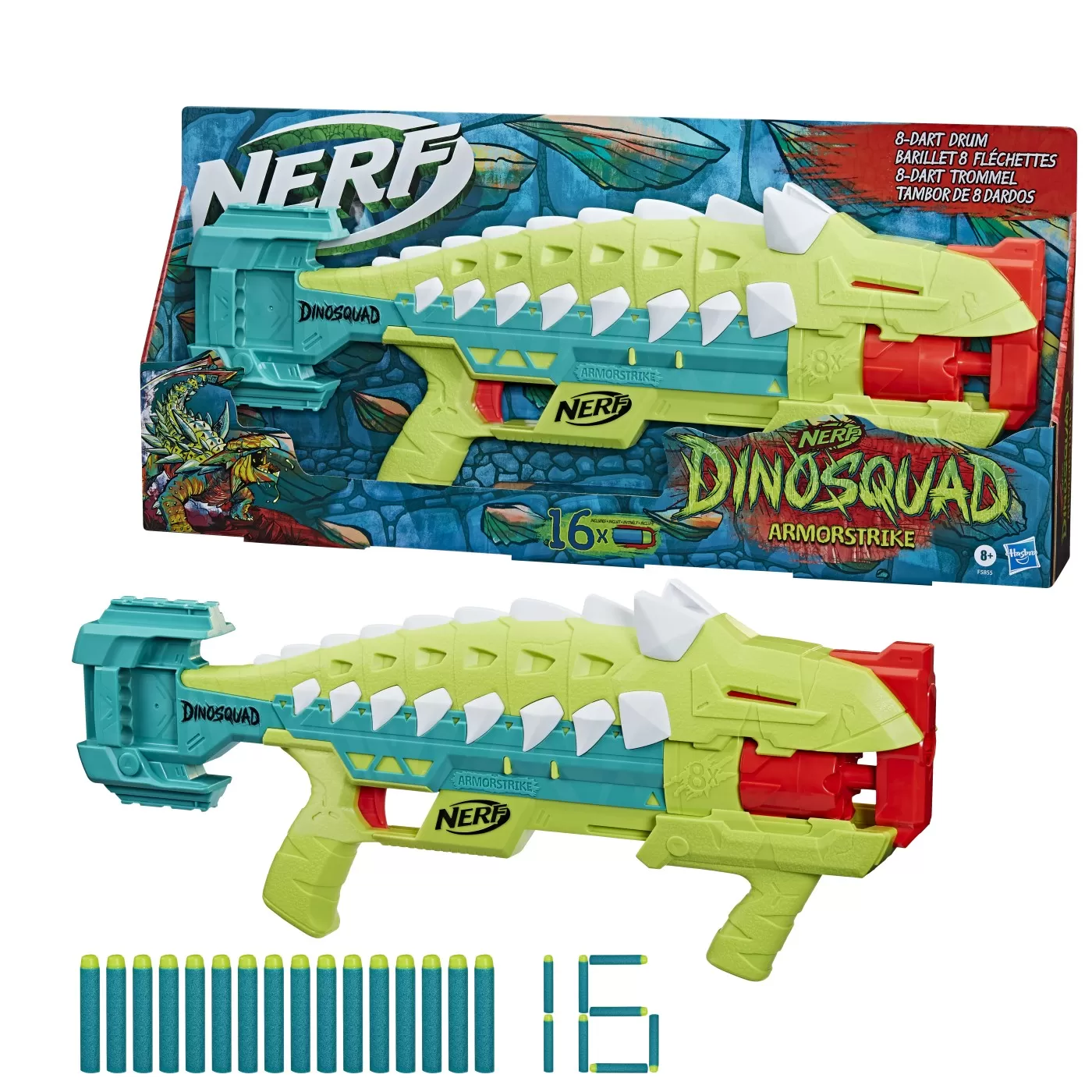 Nerf blaster dinosquad armorstrike, varsta de la 8 ani la +15 ani [7]