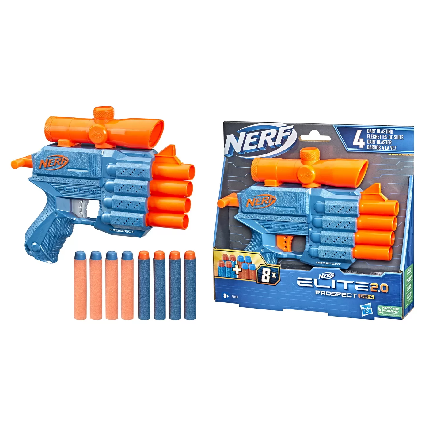 Nerf blaster elite 2.0 prospect qs 4, varsta de la 8 ani la +15 ani [4]