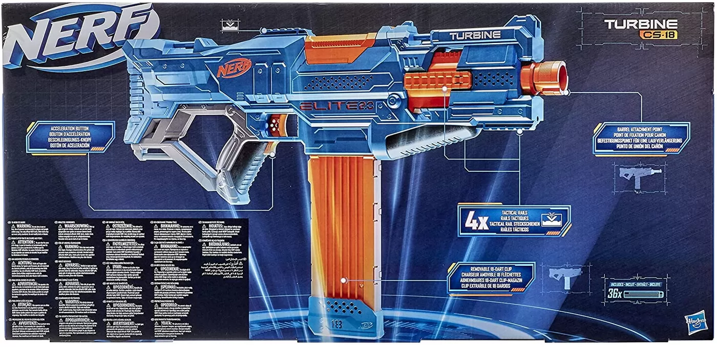 Nerf blaster elite 2.0 turbine cs-18, varsta de la 8 ani la +15 ani [4]
