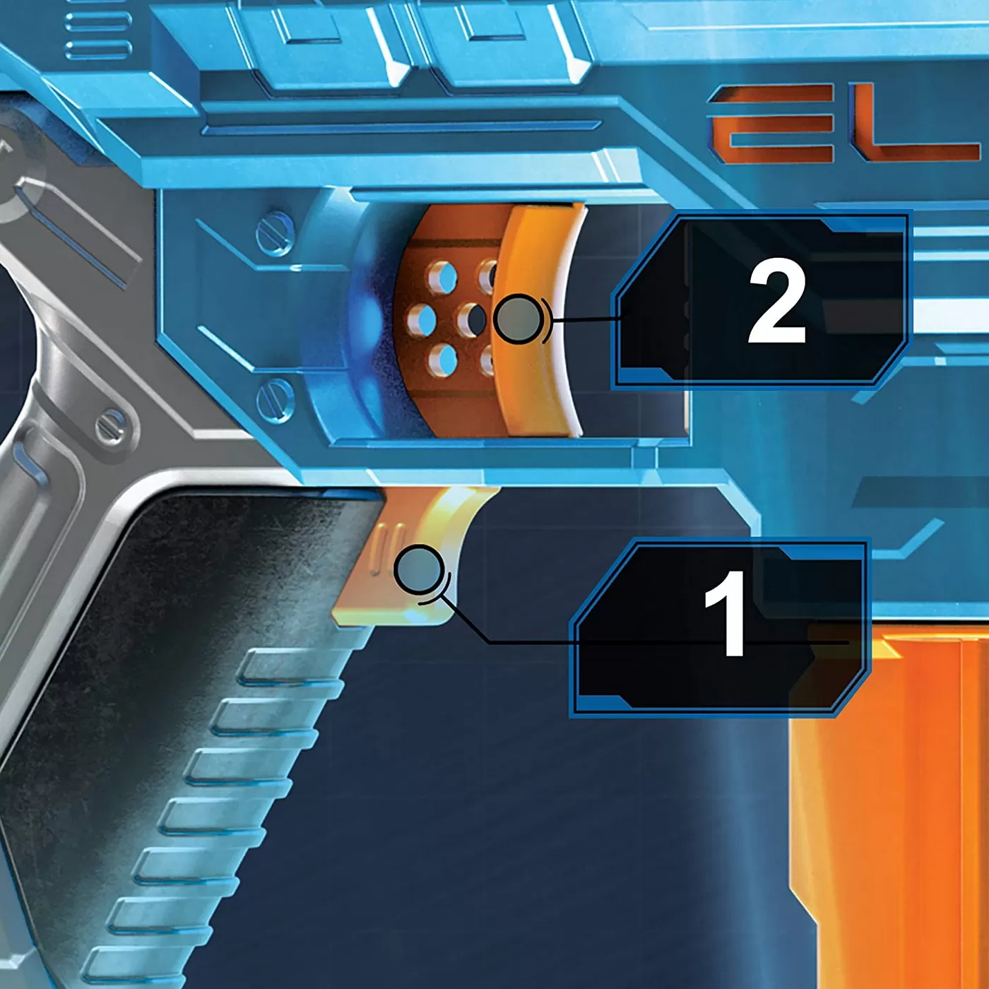 Nerf blaster elite 2.0 turbine cs-18, varsta de la 8 ani la +15 ani [3]