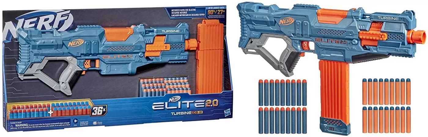Nerf blaster elite 2.0 turbine cs-18, varsta de la 8 ani la +15 ani [6]