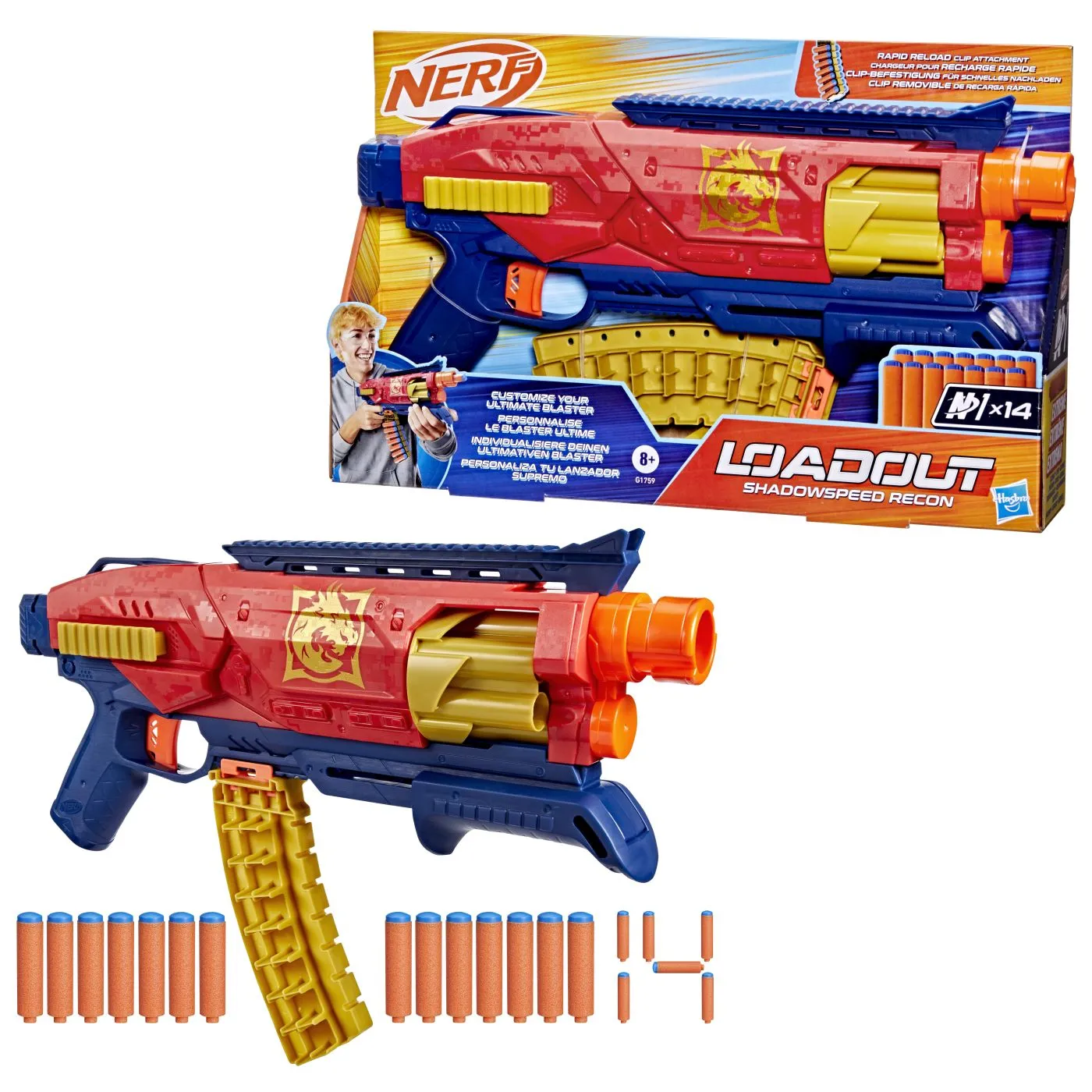 Nerf blaster loadout shadowspeed recon, copii varsta 8 ani pana la +15 ani [5]
