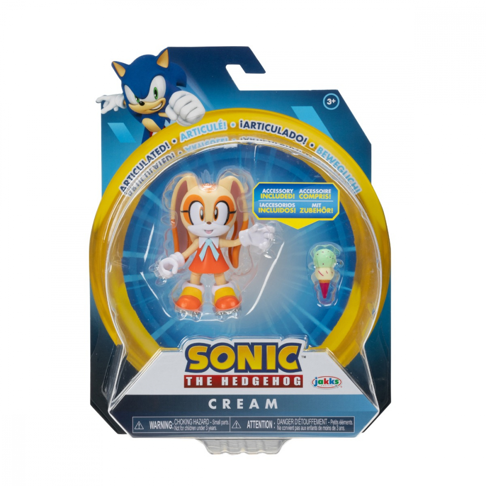 Nintendo Sonic - Figurina articulata, 10 cm, Modern Cream W Ring, S13 varsta 3-5 ani ,5-7 ani ,7-9 ani ,, Baieti [1]