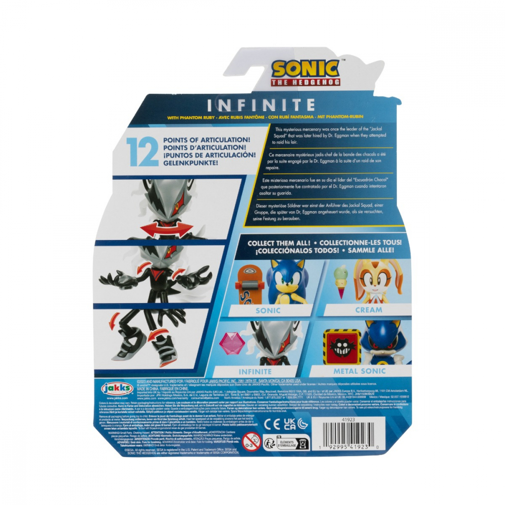 Nintendo Sonic - Figurina articulata, 10 cm, Modern Infinate, S13 varsta 3-5 ani ,5-7 ani ,7-9 ani ,, Baieti [8]