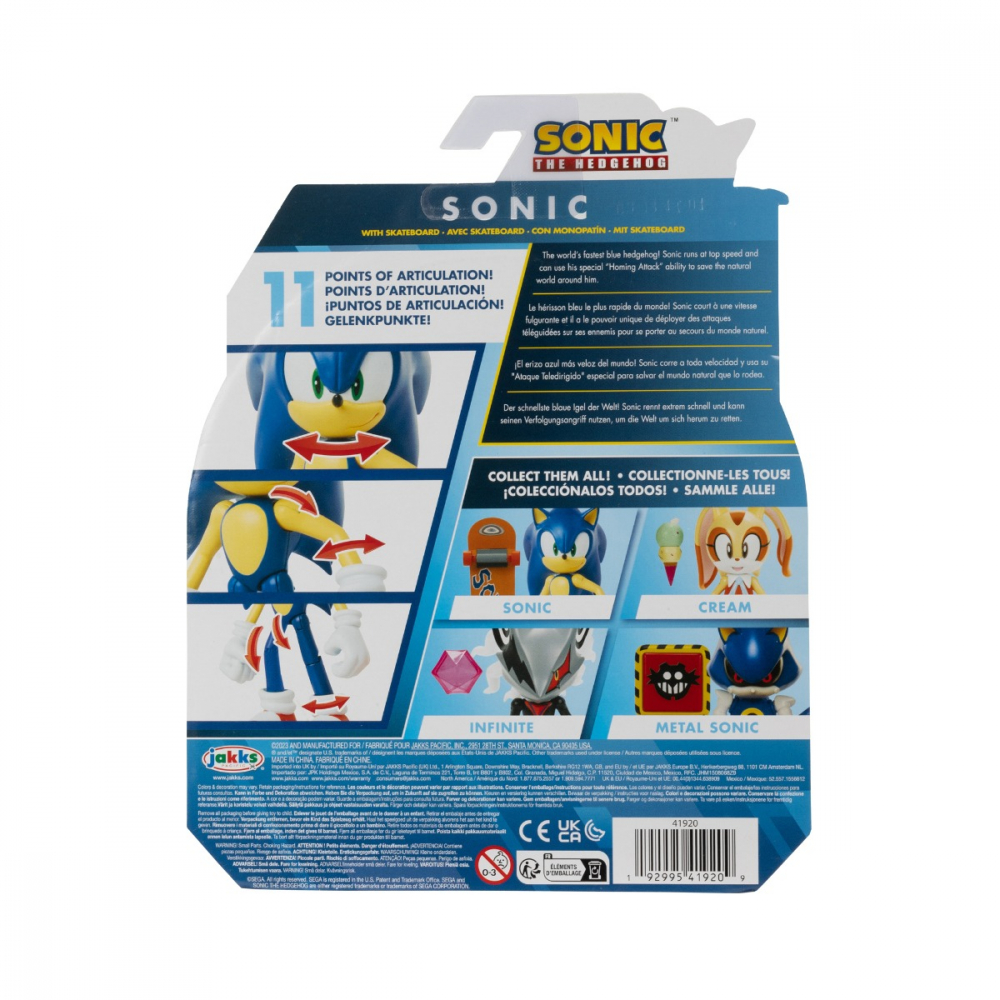 Nintendo Sonic - Figurina articulata, 10 cm, Modern Sonic, S13 varsta 3-5 ani ,5-7 ani ,7-9 ani ,, Baieti [7]